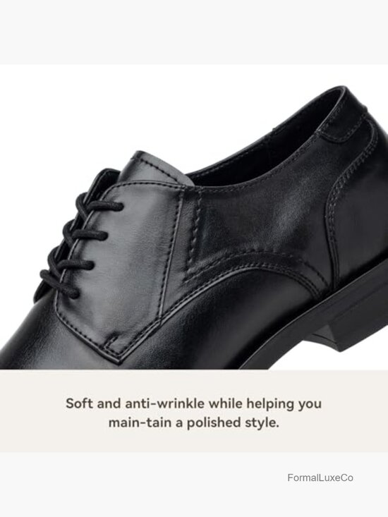 Men\'s Formal Oxford Dress Shoes Lace-Up Faux Leather